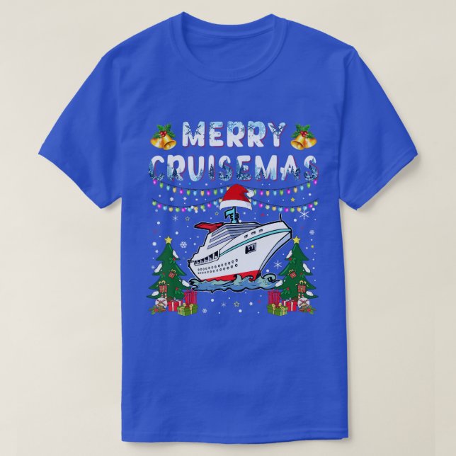 T-shirt Merry Cruisemas Famille Croisière Noël 2021 Drôle (Design devant)