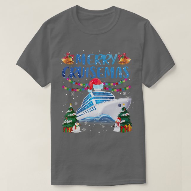 T-shirt Merry Cruisemas Famille Croisière Noël 2022 Drôle (Design devant)