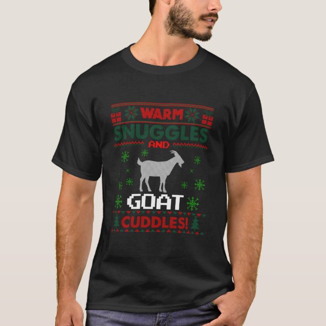 T-shirt Merry Goatmas Goat Ugly (Devant)