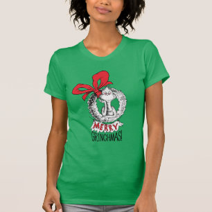 T-shirt Merry Grinchmas Wreath the Grinch