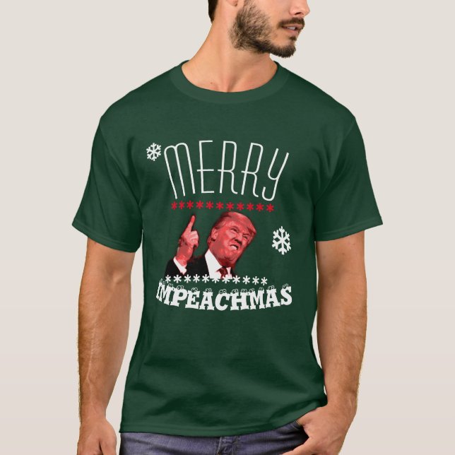 T-shirt Merry Impeachmas Loser Trump chemise 4 (Devant)