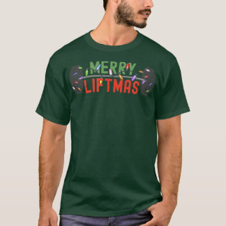 T-shirt Merry Liftmas Funny Weightlifter Weightlifter Nous