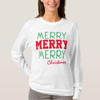 MERRY MERRY CHRISTMAS RED GREEN TYPOGRAPHIE