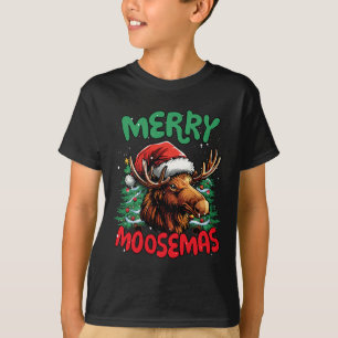 T-shirt Merry Moosemas Amusant Canard de Noël