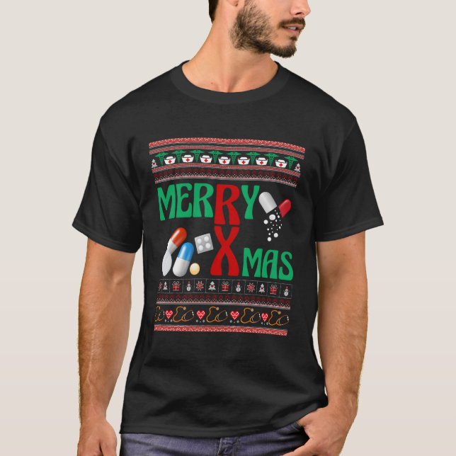 T-shirt Merry Pharmaciens Techniciens en pharmacie moches (Devant)