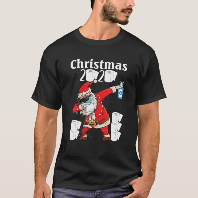 T-shirt Merry quarantaine noël 2020 pajamas famille xma (Devant)