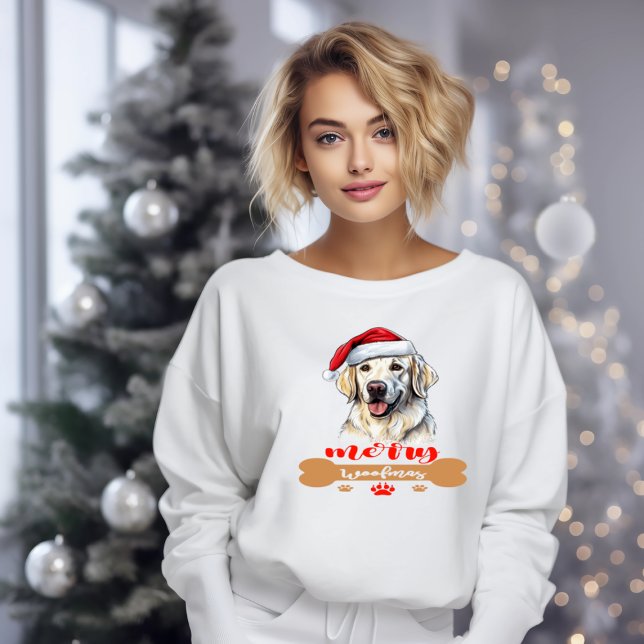 T-shirt Merry Woofmas Golden Retriever (Créateur téléchargé)