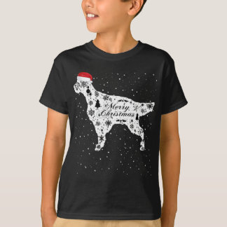 T-shirt Merry Xmas English Setter Dog Christmas