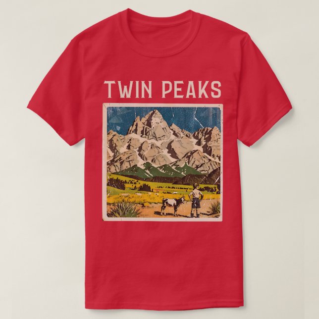 T-shirt Merveilles dans Twin Peaks Mountain Randonnées TSh (Design devant)