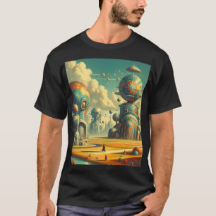 T-shirt Merveilles rétrofuturistes surréalistes