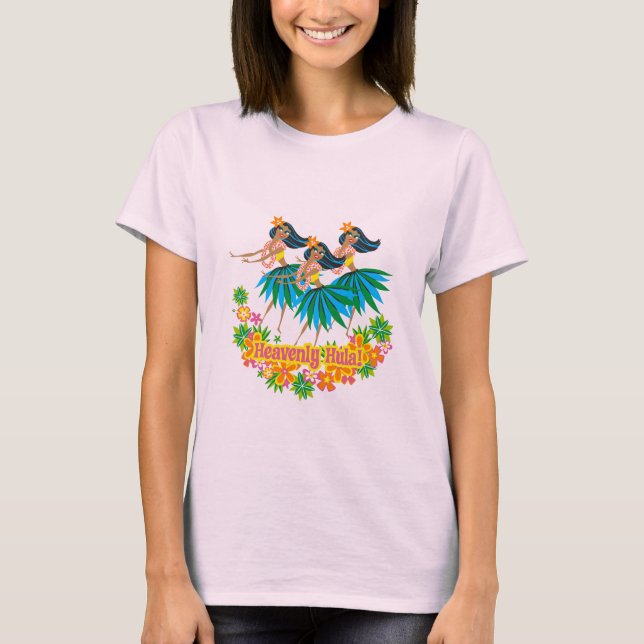 T-shirt merveilleux de dames de danse polynésienne (Devant)