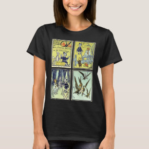 T-shirt Merveilleux Magicien d'Oz, 4 Scènes de Conte de Fé