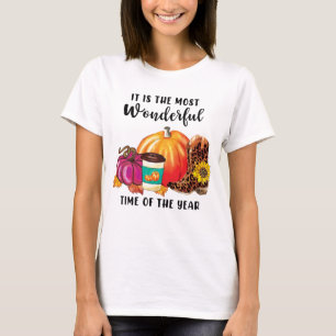 T-shirt Merveilleux Moment De L'Année Citation Citrouille 