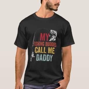 T-shirt Mes amis de pêche préférés appelez papa pêcheur F