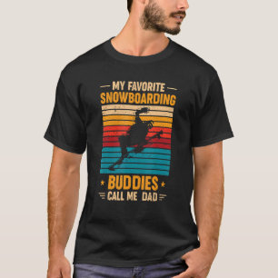 T-shirt Mes amis favoris de snowboard appellent-moi papa