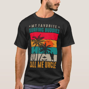 T-shirt Mes amis favoris de surf APPELLE MOI ONCLE Vintage