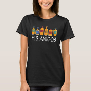 T-shirt Mes amis Tequila est mon ami Rétro Tendance Sarc