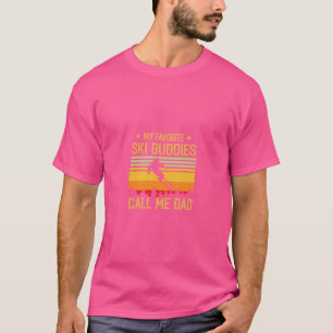 T-shirt Mes Amoureux De Ski Préférés Appelez-Moi Papa - Da
