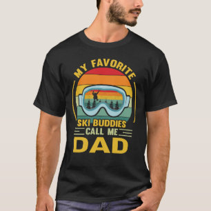 T-shirt Mes Amoureux De Ski Préférés M'Appelent PÈRE Vinta