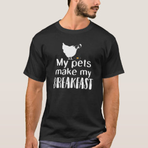 T-shirt Mes animaux font ma blague de petit déjeuner Œuf Œ