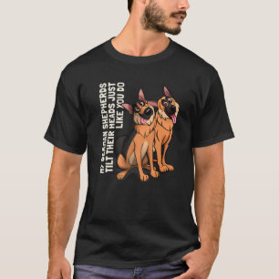 T-shirt Mes Bergers Allemands Tillent Leurs Têtes Comme V