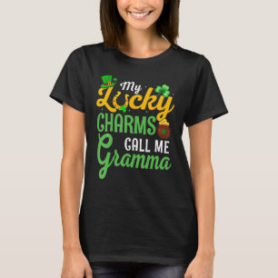 T-shirt Mes Charmes Chanceux M'Appelent Gramma Jour de la 