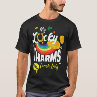 T-shirt Mes charmes chanceux m'appellent déjeuner dame St 