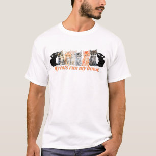 T-shirt Mes chats dirigent ma maison - Conception de chat