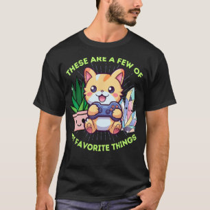 T-shirt Mes Chats Favoris Chats Plante Jeu & Crystals