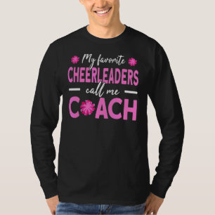 T-shirt Mes Cheerleaders préférés Appelez-Moi Coach Coach 