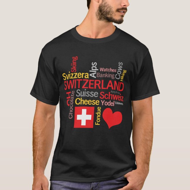 T-shirt Mes choses suisses préférées drôles (Devant)
