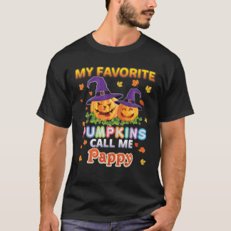 T-shirt Mes Citrouilles Favoris M'Appelent Pappy Of Dans L