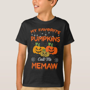 T-shirt Mes Citrouilles préférés m'appellent Memaw Hallowe