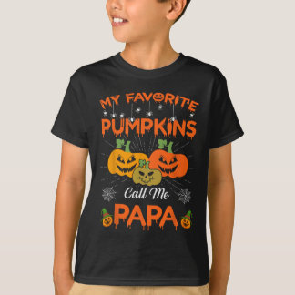 T-shirt Mes Citrouilles préférés m'appellent Papa Hallowee