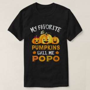 T-shirt Mes Citrouilles préférés m'appellent Popo Drôl