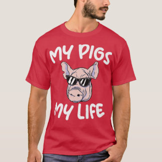 T-shirt Mes cochons Mon relevé de vie Propriétaire Cool de