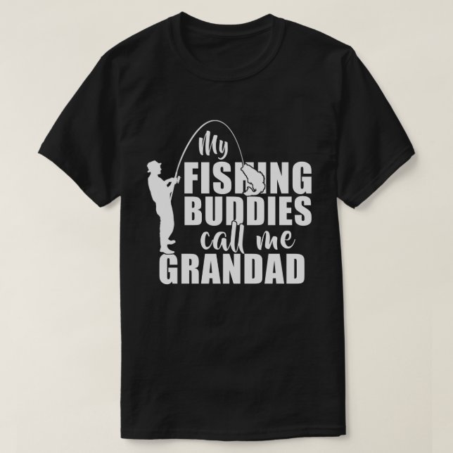 T-shirt Mes copains de pêche m'appellent des cadeaux de gr (Design devant)