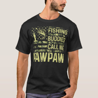T-shirt Mes Copains De Pêche M'appellent Pawpaw Usa Patrio