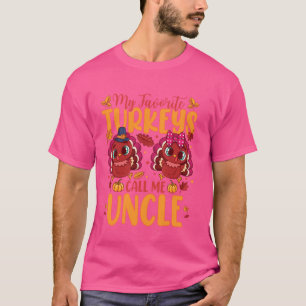 T-shirt Mes Dindons Favorites M'Appelent Oncle Famille Mig