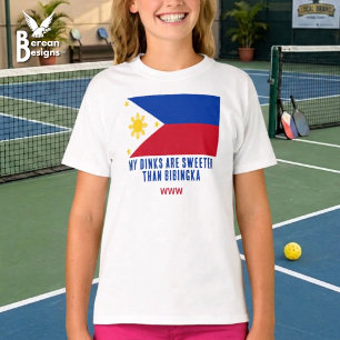 T-shirt MES DINK SONT PLUS SUCRÉS QUE BIBINGKA Amusant Fil