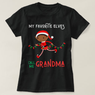 T-shirt Mes Elfes Préférés M'Appelent Grand-Mère Nana Mimi