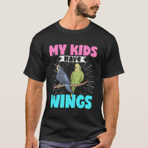 T-shirt Mes Enfants Ont Des Ailes Budgie Maman Papa Parake