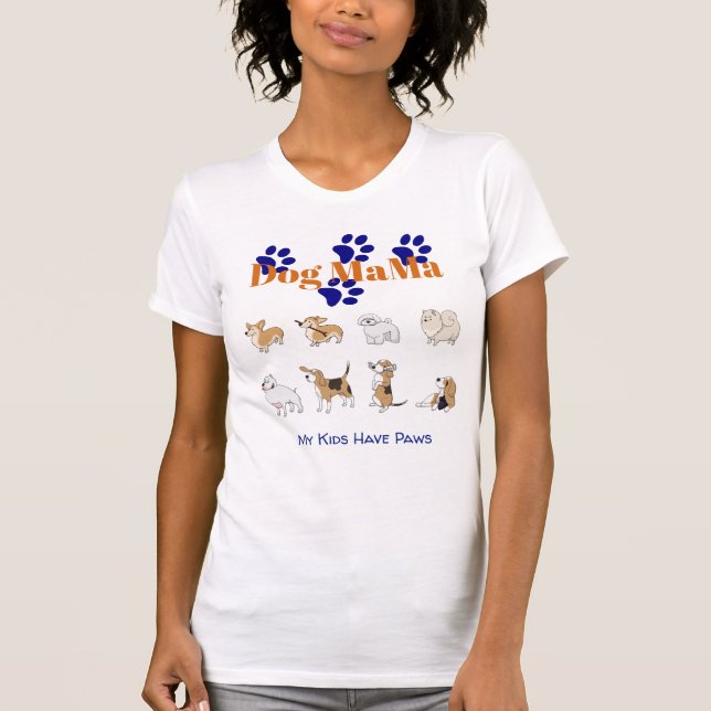 T-shirt Mes enfants ont des pattes - Chien MaMa (Devant)