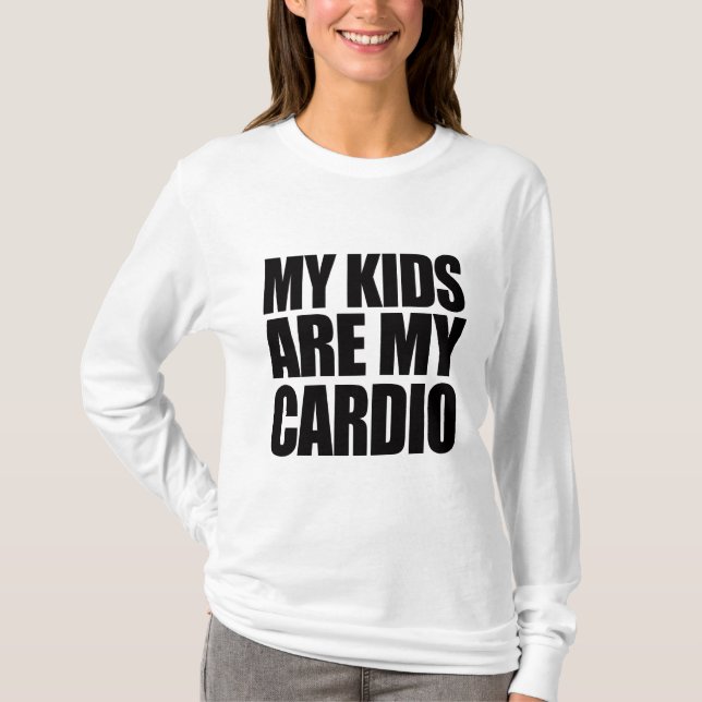T-shirt Mes enfants sont la longue chemise de la douille (Devant)