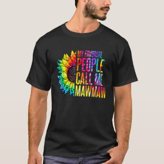 T-shirt Mes Favoris M'Appelent Mawmaw Sunflower Cravate Dy