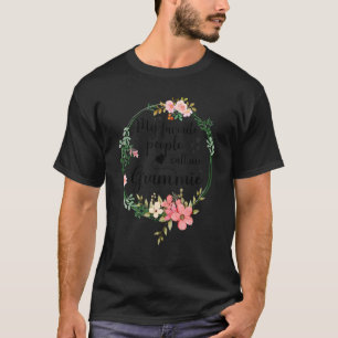 T-shirt Mes Gens Favoris M'Appelent Grammie Femmes Floral