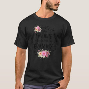 T-shirt Mes Gens Favoris M'Appelent Grammy Women Flower De