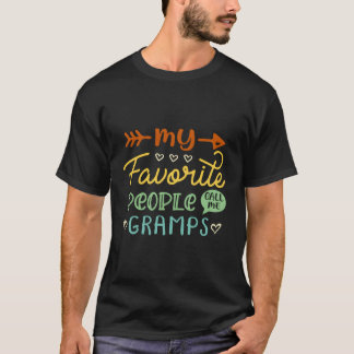 T-shirt Mes Gens Favoris M'Appelent Gramps Cool Mens Don G