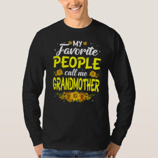 T-shirt Mes Gens Favoris M'Appelent Grand-Mère Mère Mignon