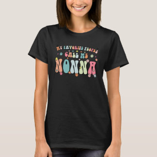 T-shirt Mes Gens Favoris M'Appelent Nonna Retro Super Moth